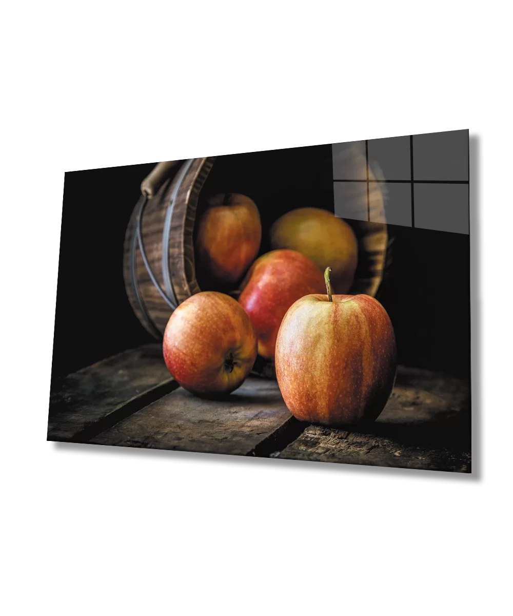 Basket Apples Still Life Fruit Glass Painting