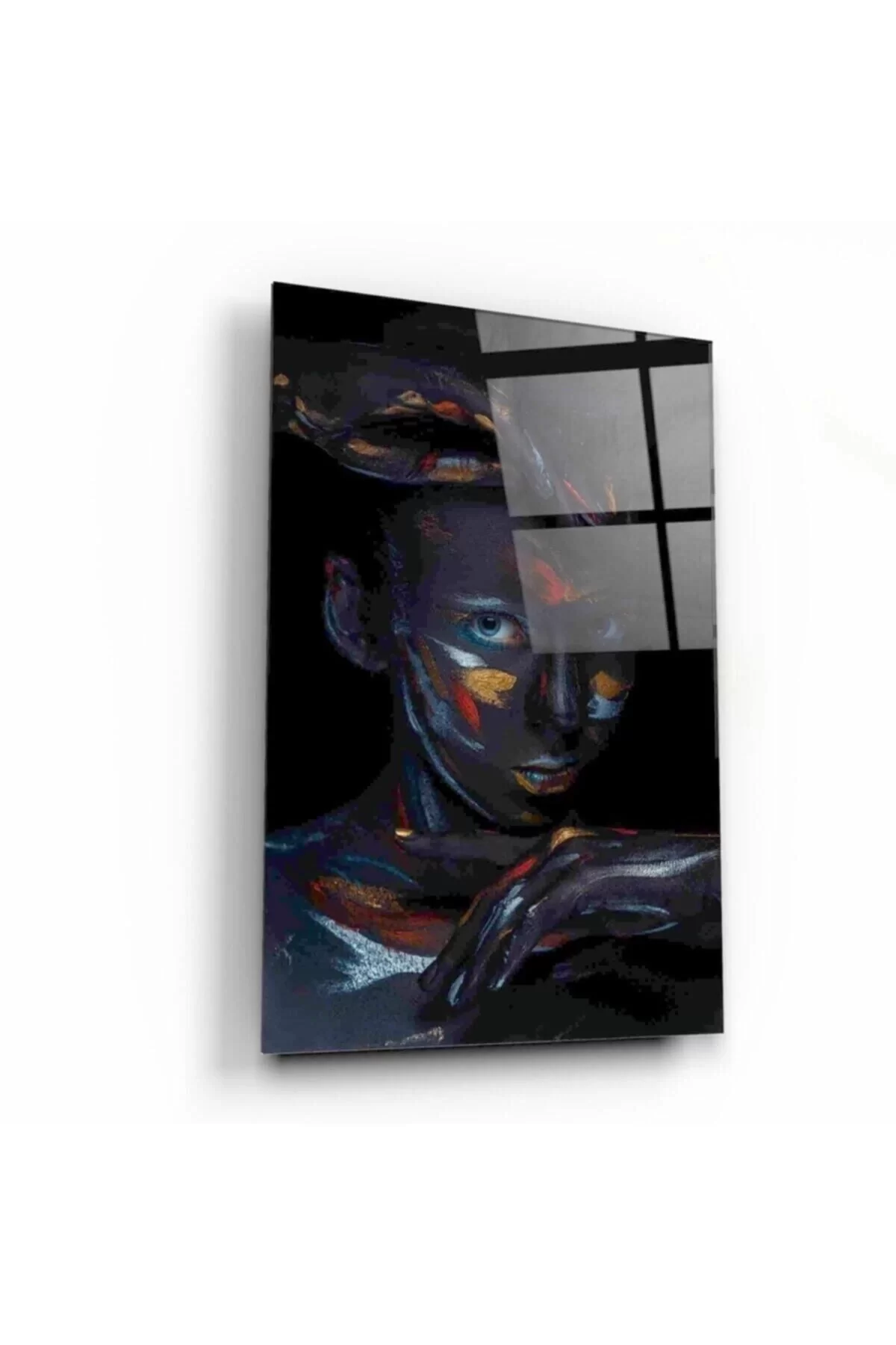 Black Woman Themed Glass Painting