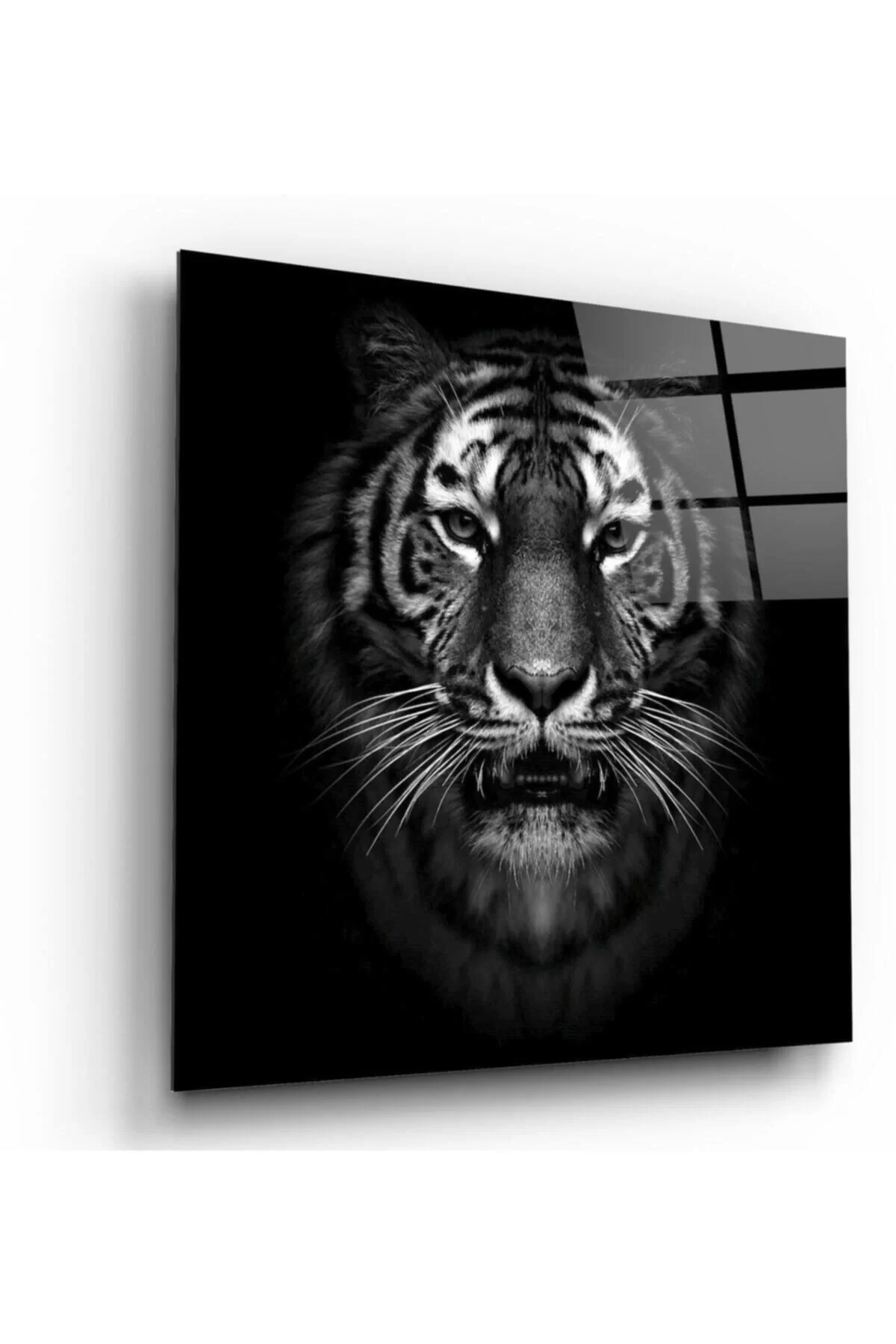 Black Tiger Glass Painting