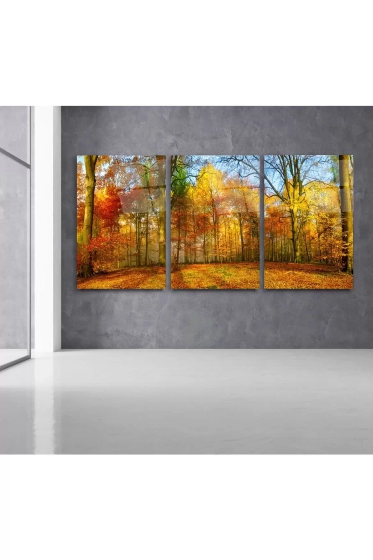 Autumn Colors Triple Glass Painting