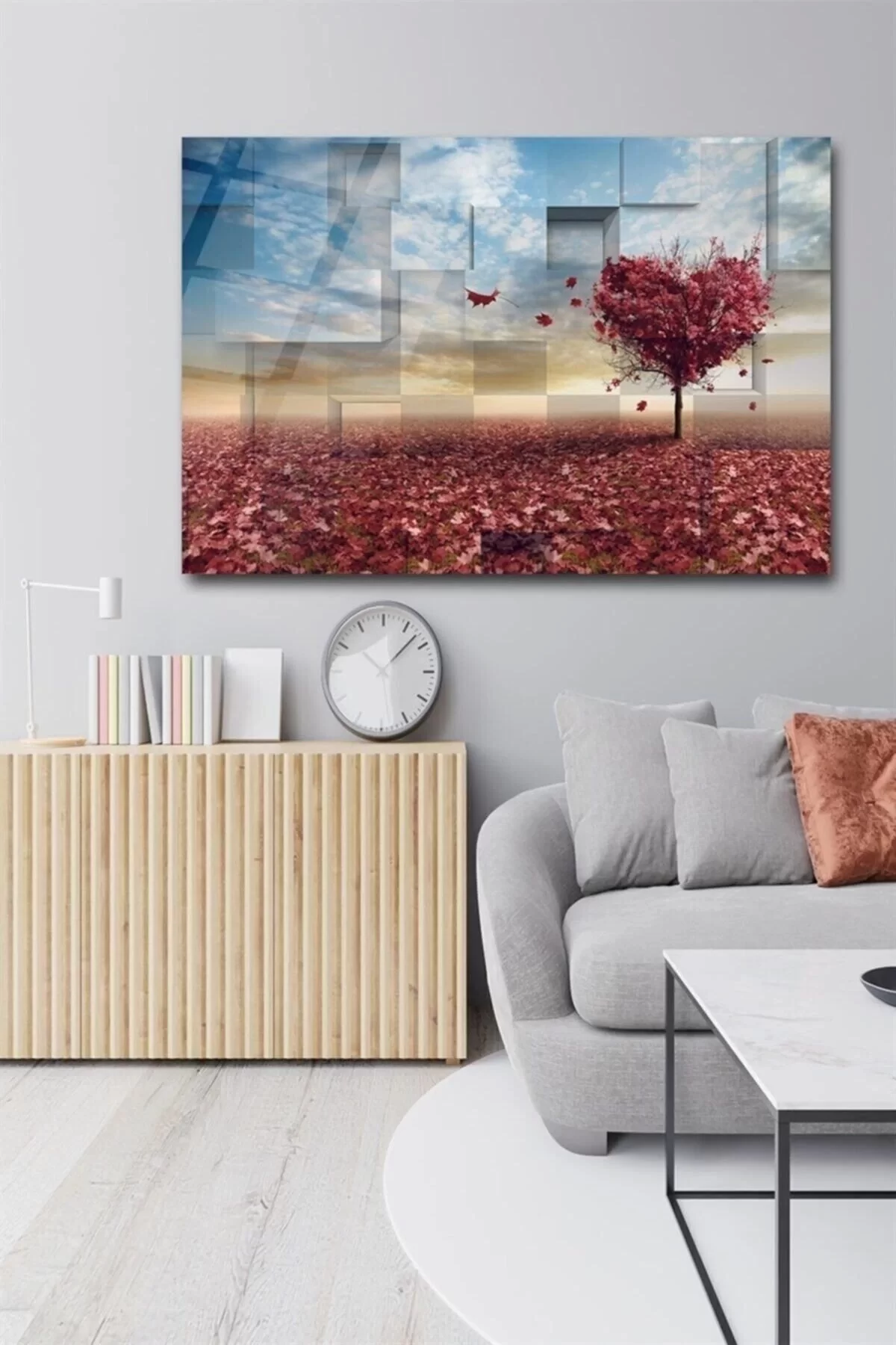 Autumn Leaves Glass Painting Wall Decoration