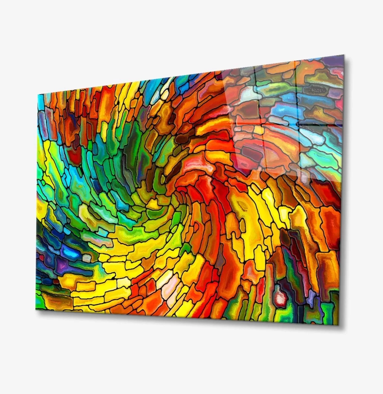 Abstract Glass Painting