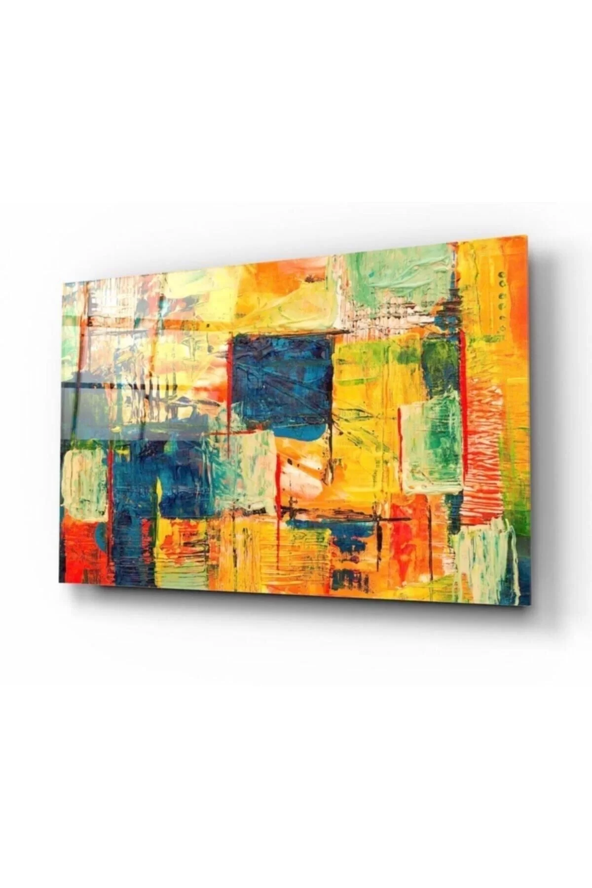 Abstract Pattern Glass Painting