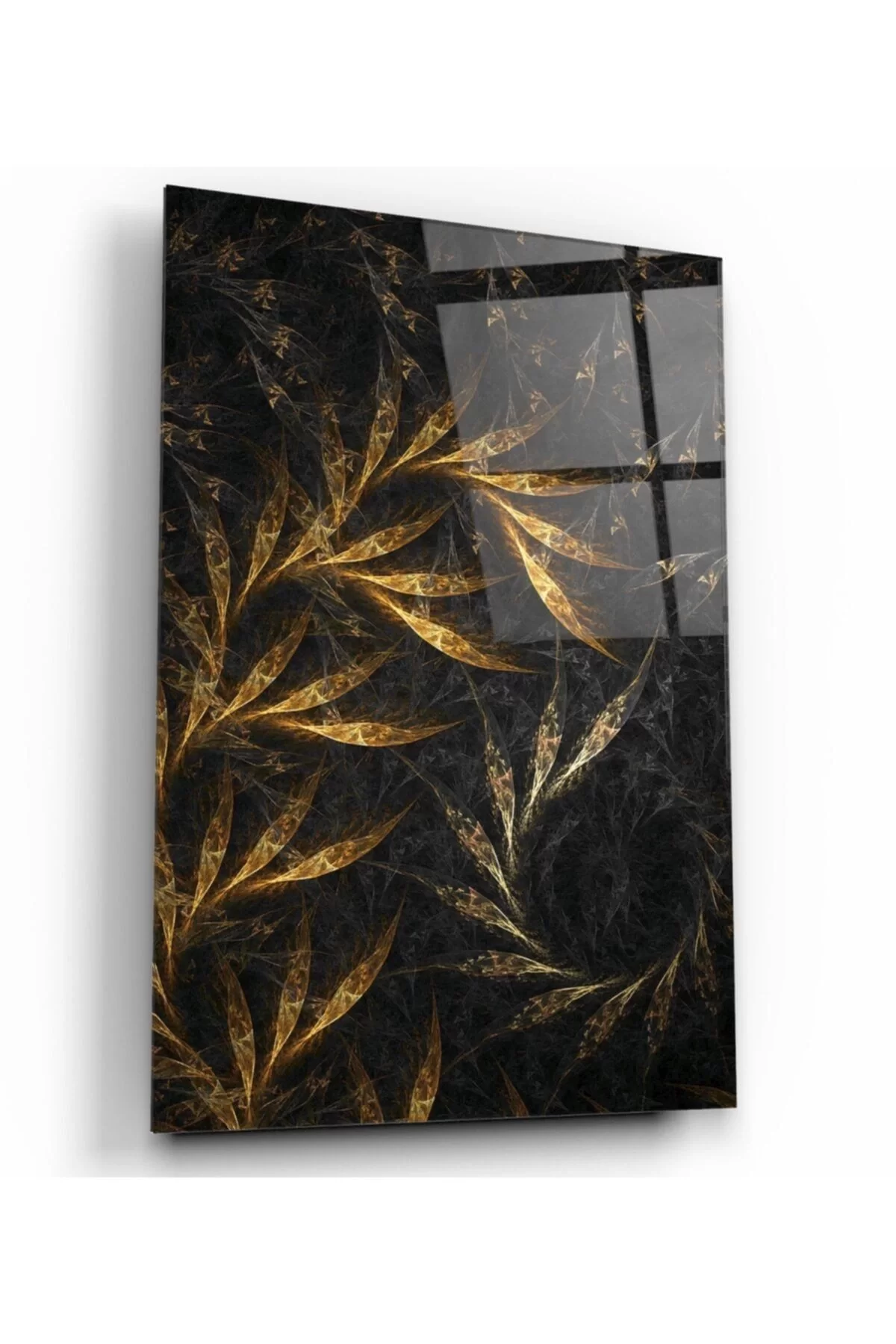 Abstract Gold Glass Painting