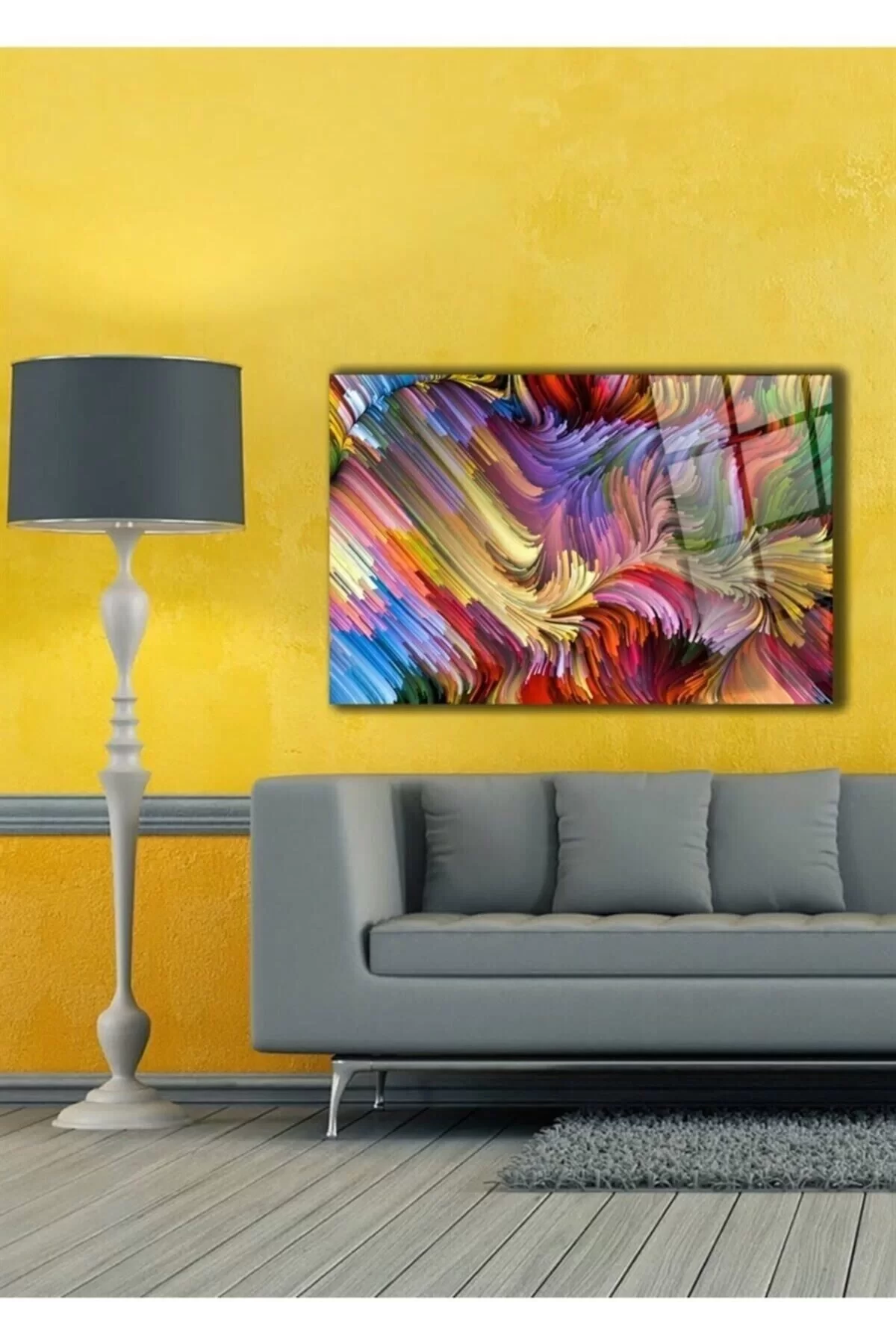 Abstract Color Glass Painting Wall Decoration