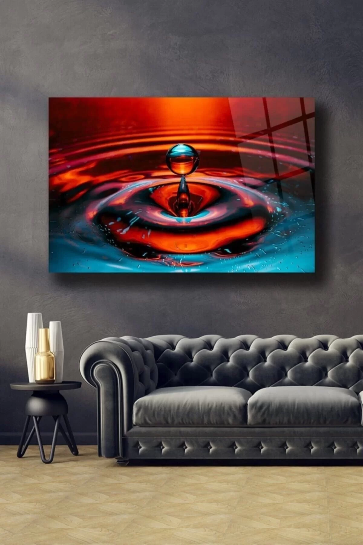 Water Drop Glass Painting Wall Decoration