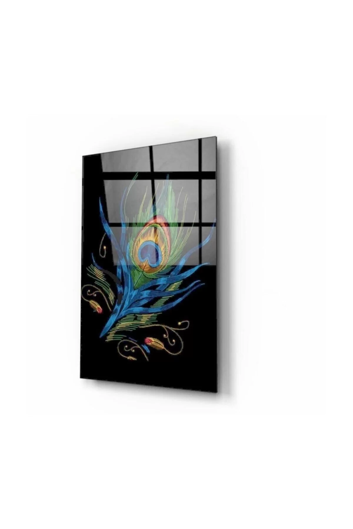 Peacock Glass Painting 3 50x70 Cm