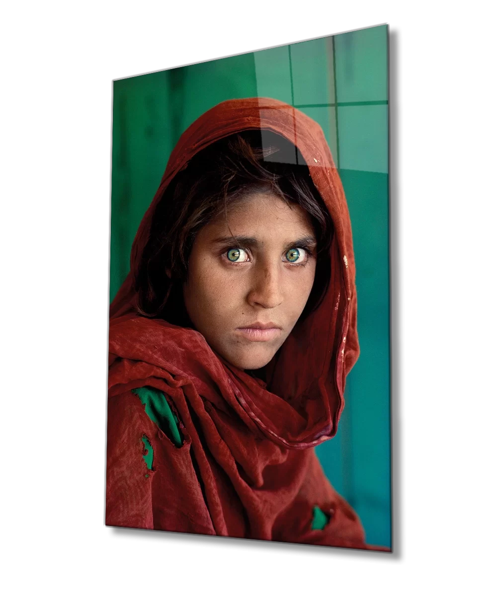 TEKNOO- Afghan Girl Glass Painting Durable Glass