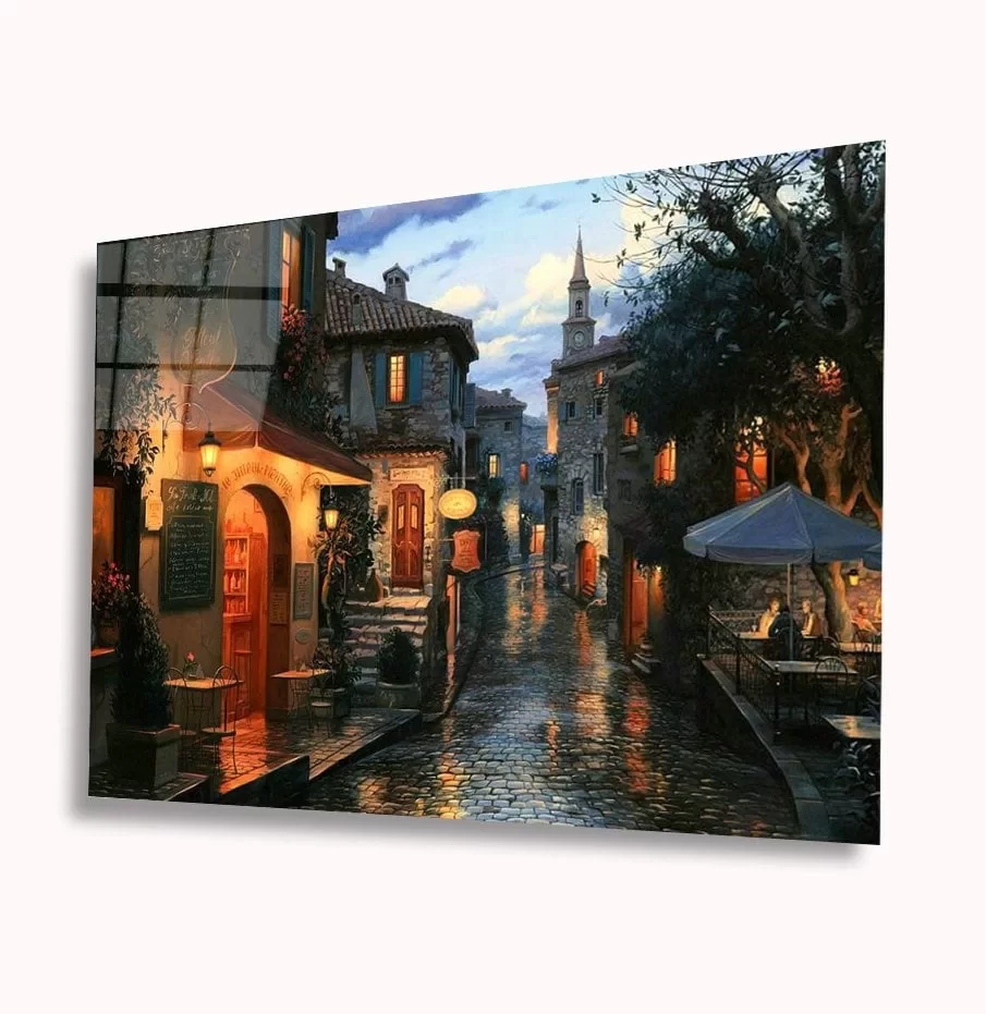 TEKNOO- Evening Street Glass Painting