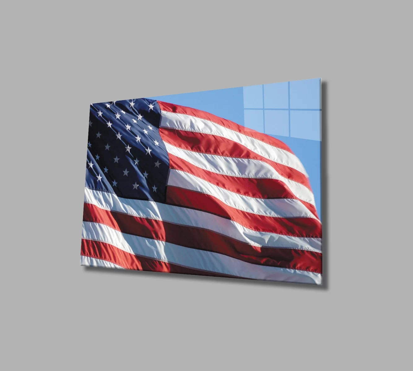 TEKNOO- America Flag Glass Painting America Flag