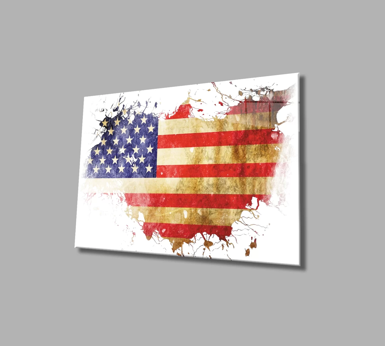 TEKNOO- America Flag Glass Painting America Flag