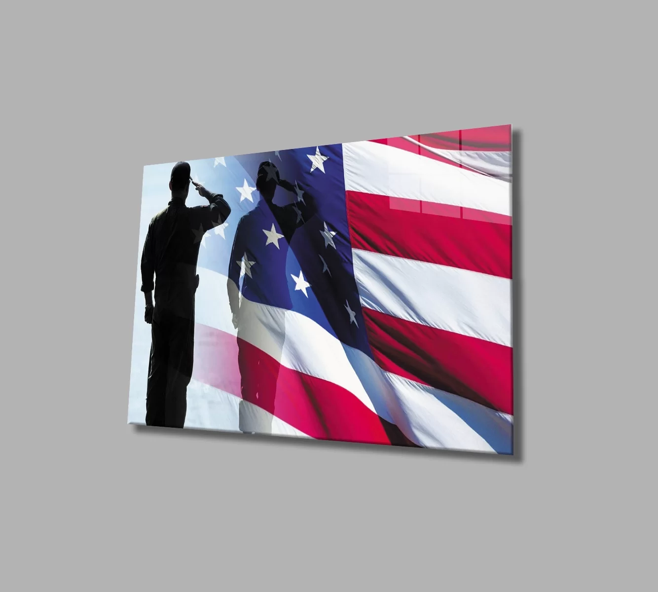 TEKNOO- America Flag Glass Painting America Flag