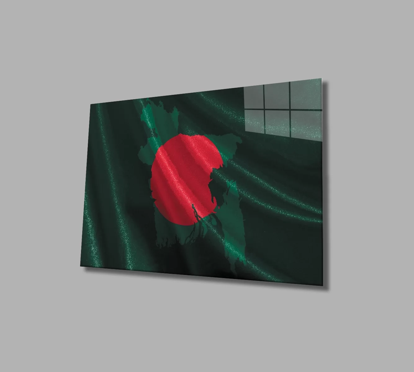 TEKNOO- Bangladesh Flag Glass Painting Bangladesh Flag