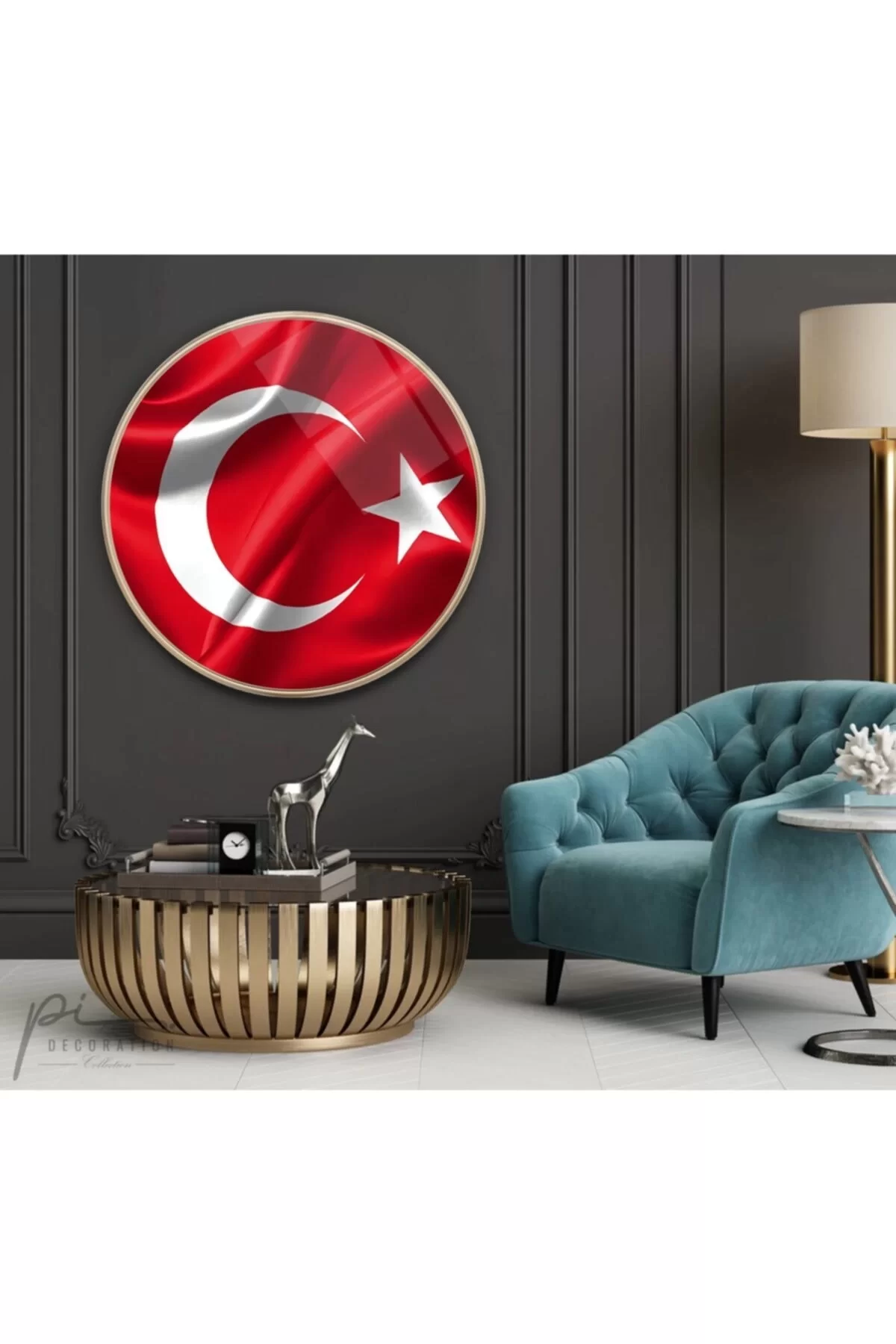 TEKNOO- Flag Round Glass Painting