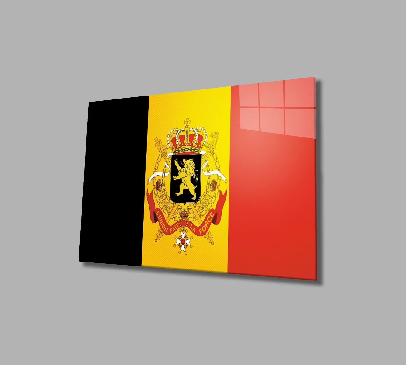 TEKNOO- Belgium Flag Glass Painting Belgium Flag