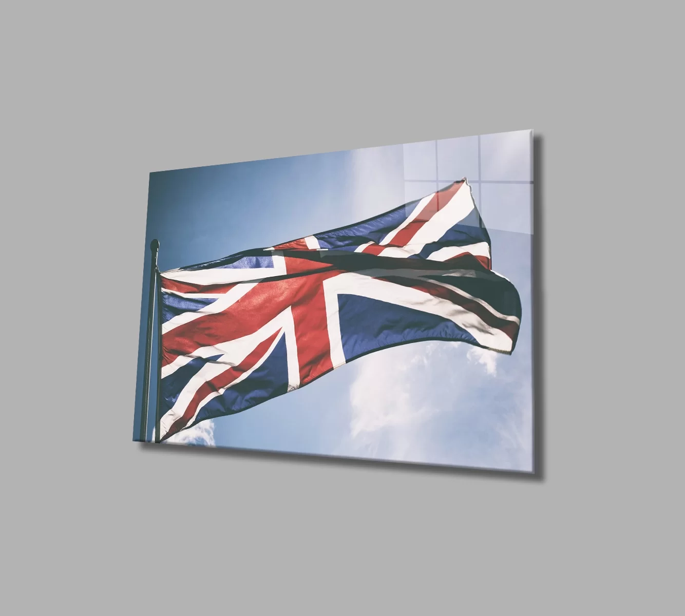 TEKNOO- United Kingdom Flag Glass Painting, United Kingdom Flag