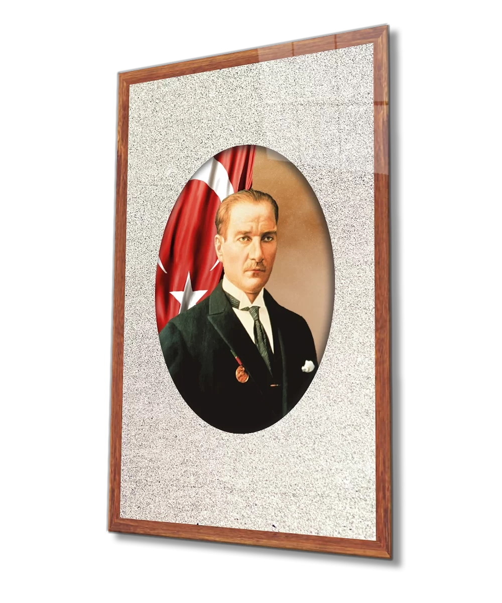 TEKNOO- Framed Ataturk Glass Painting