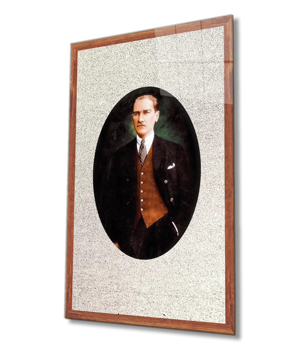 TEKNOO- Framed Ataturk Glass Painting