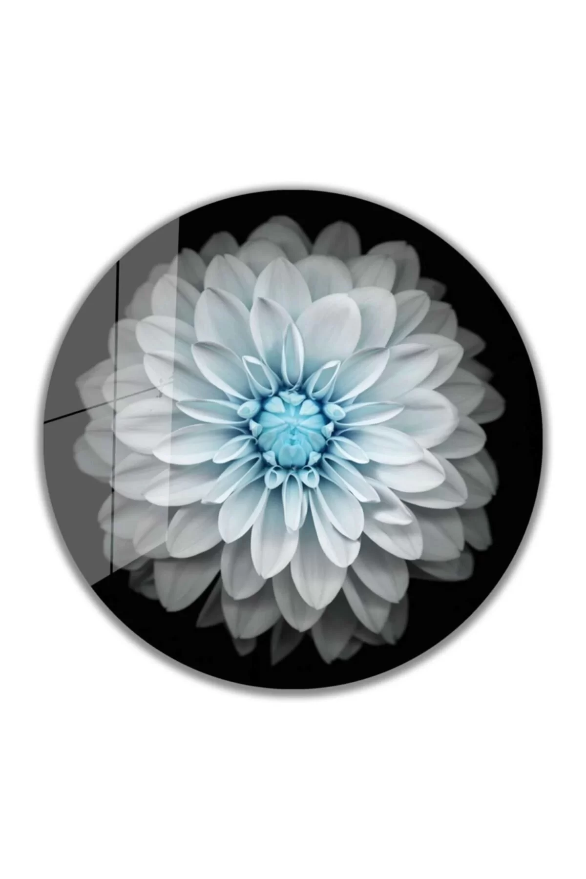 TEKNOO- Flower Round Glass Table 4mm Durable Tempered Glass