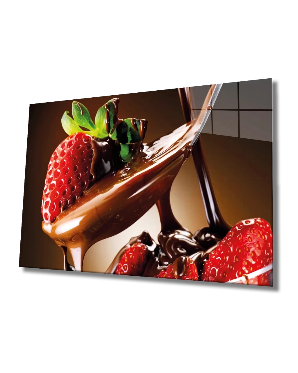 TEKNOO- Strawberry and Chocolate Glass Painting Chocolate And Strawberry