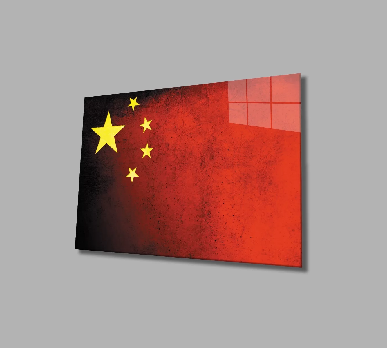 TEKNOO- China Flag Glass Painting, China Flag