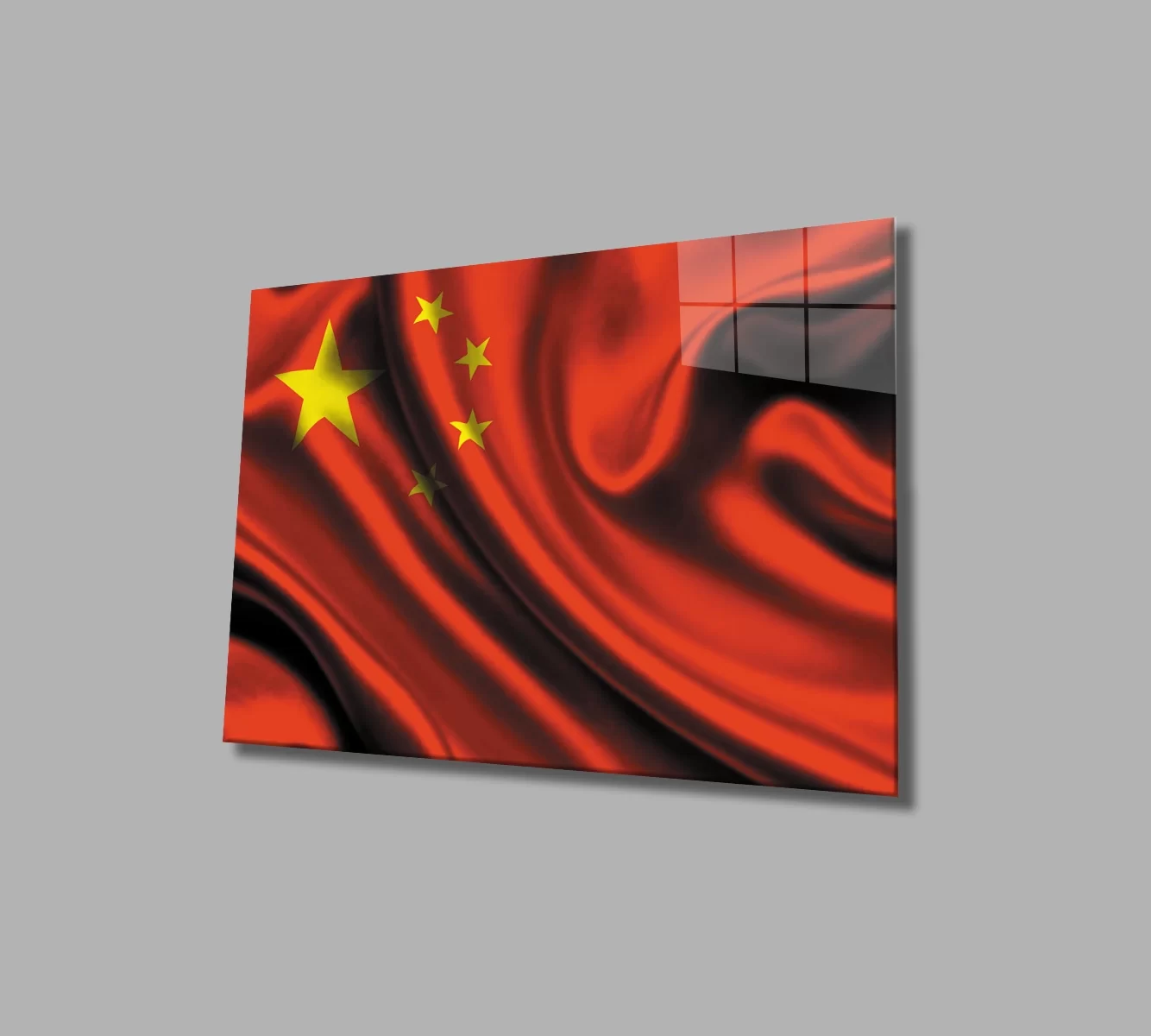 TEKNOO- China Flag Glass Painting, China Flag