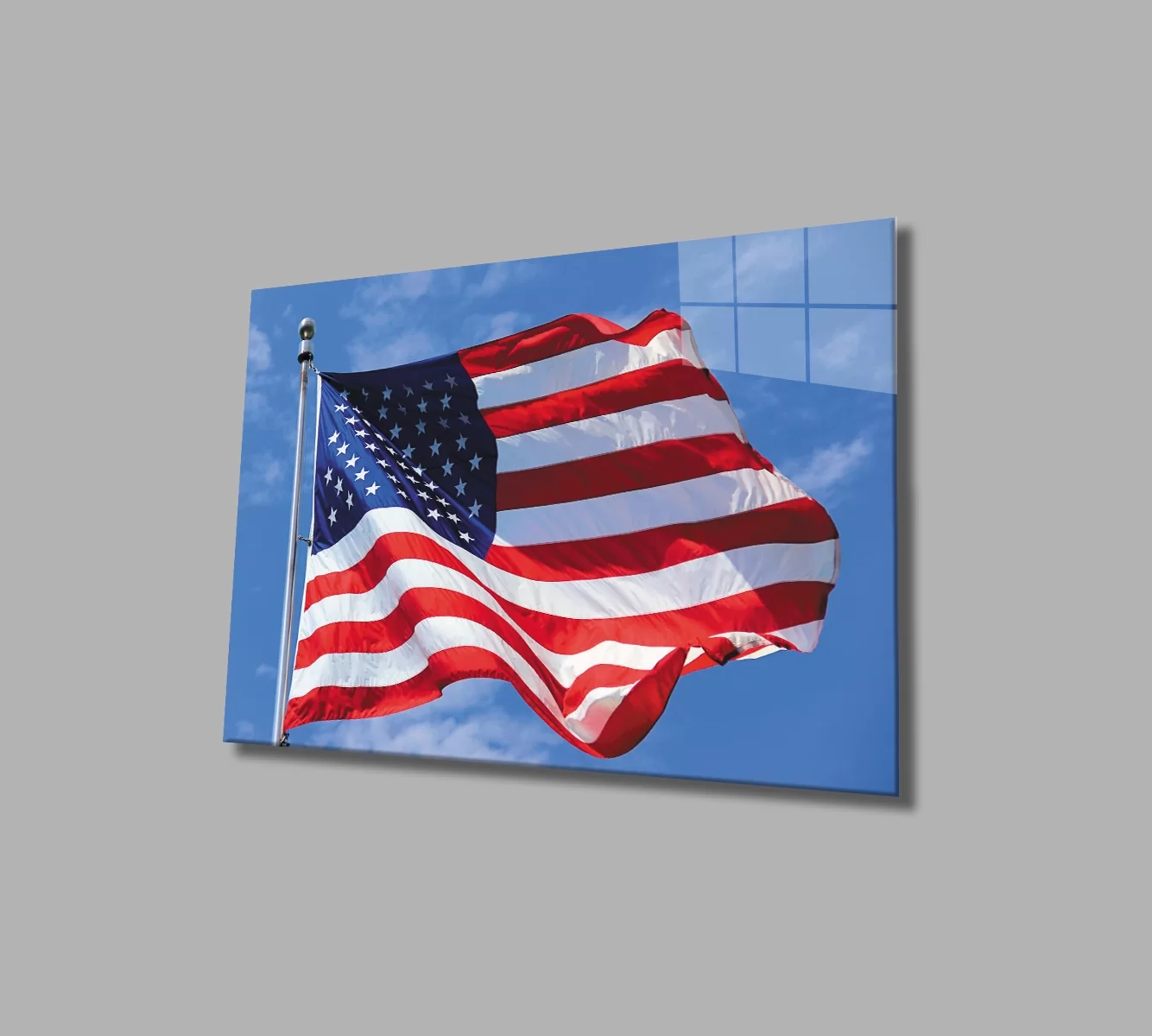 TEKNOO- Waving America Glass Painting Waving America Flag