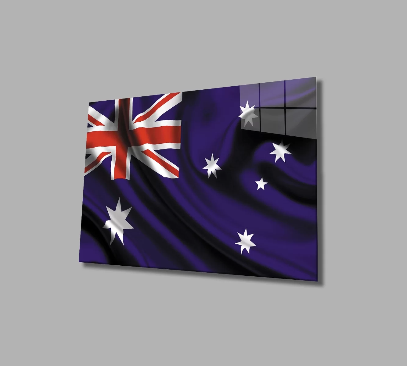 TEKNOO- Waving Australian Flag Glass Painting Waving Australian Flag