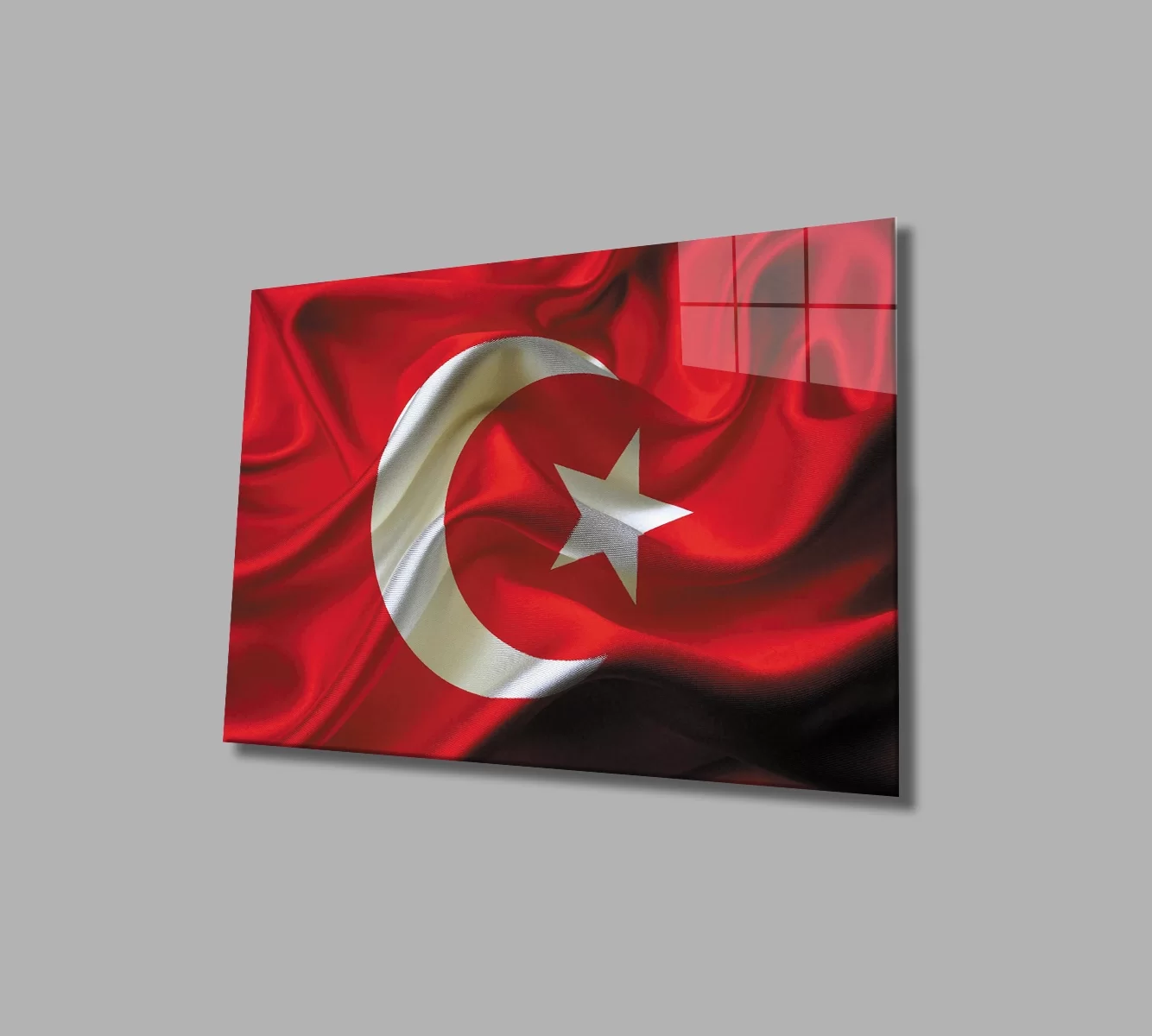 TEKNOO- Waving Turkish Flag Glass Painting Waving Turkish Flag