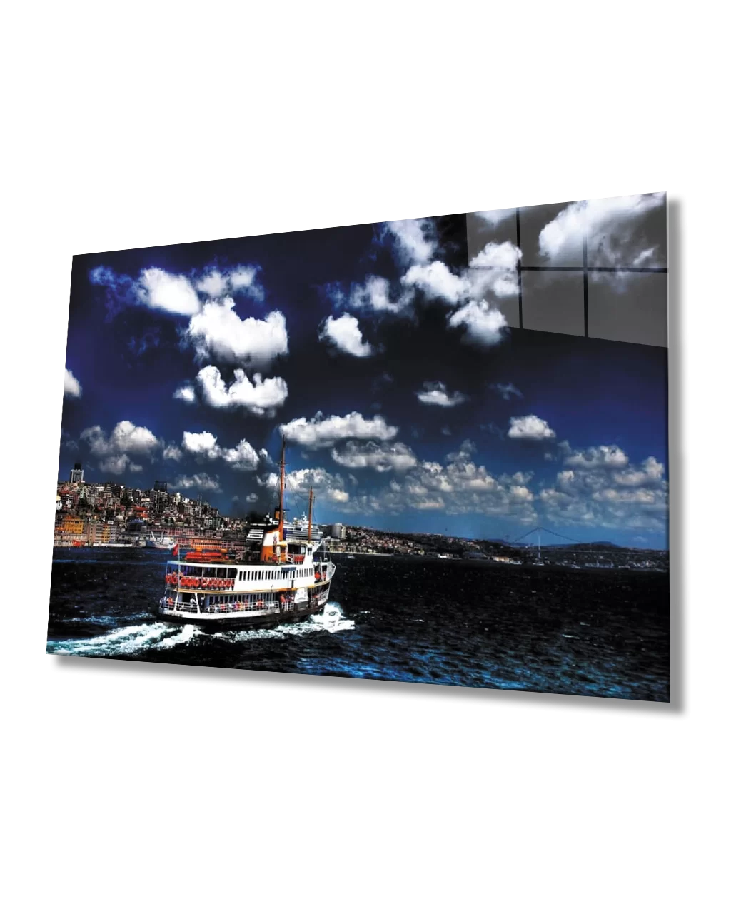 TEKNOO- Sea Sky Istanbul View Glass Painting