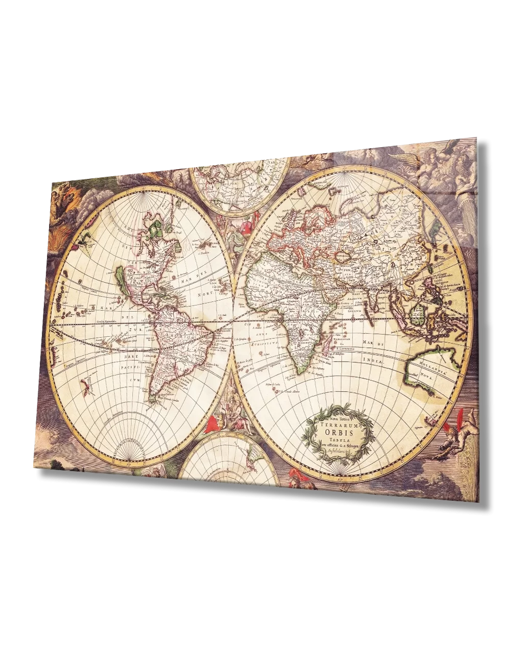 TEKNOO- Old World Map Glass Painting