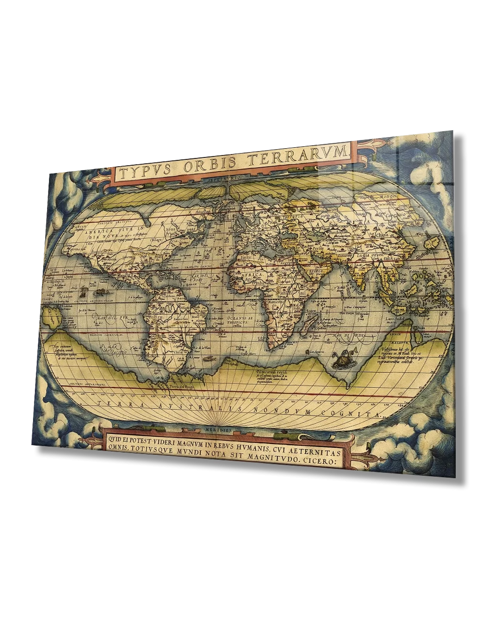 TEKNOO- Old World Map Glass Painting