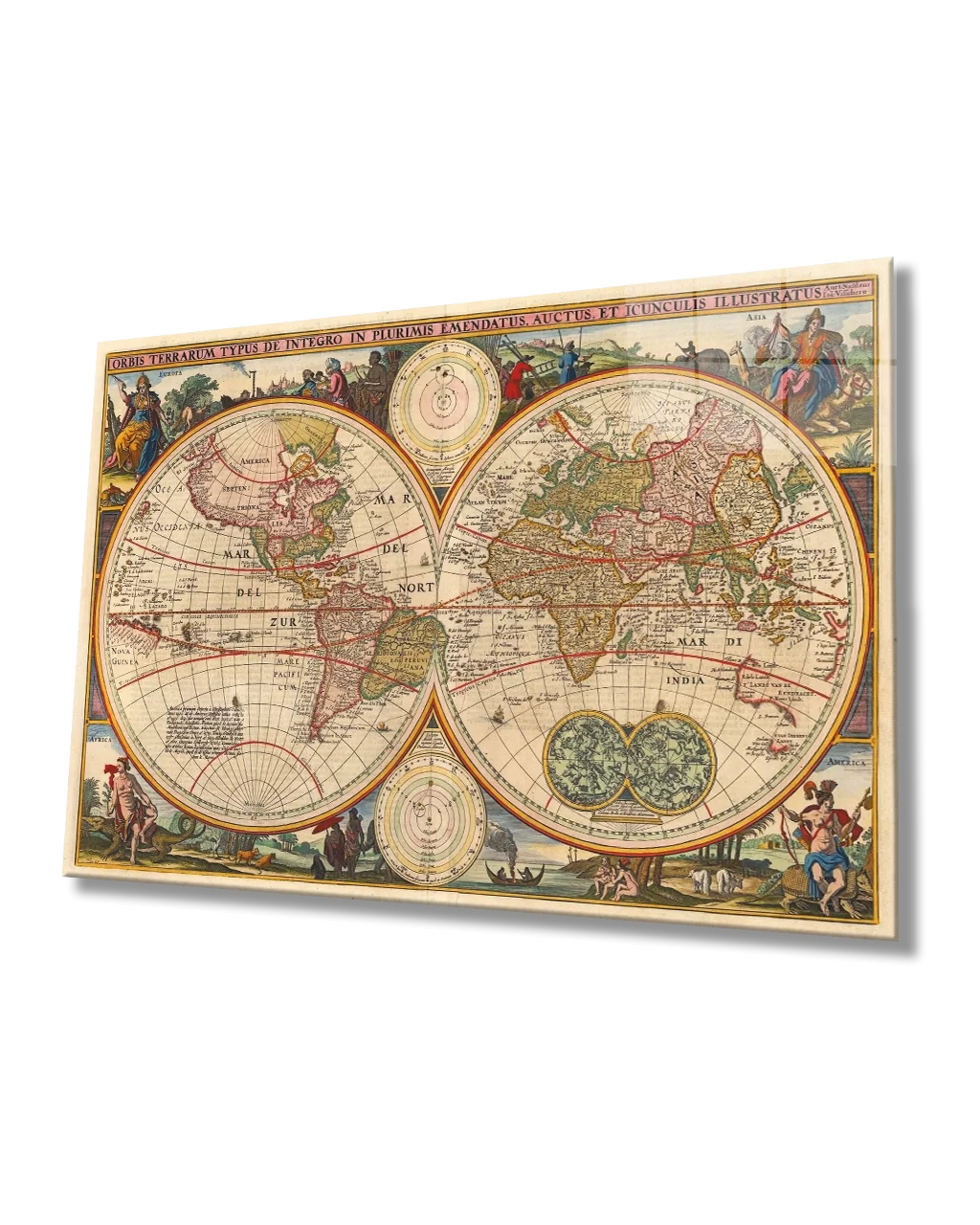 TEKNOO- Old World Map Glass Painting