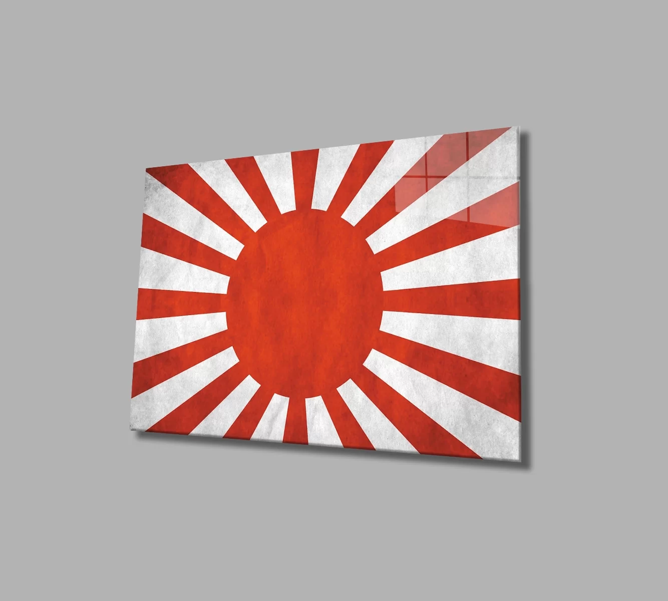 TEKNOO- Old Japanese Flag Glass Painting Old Japanese Flag