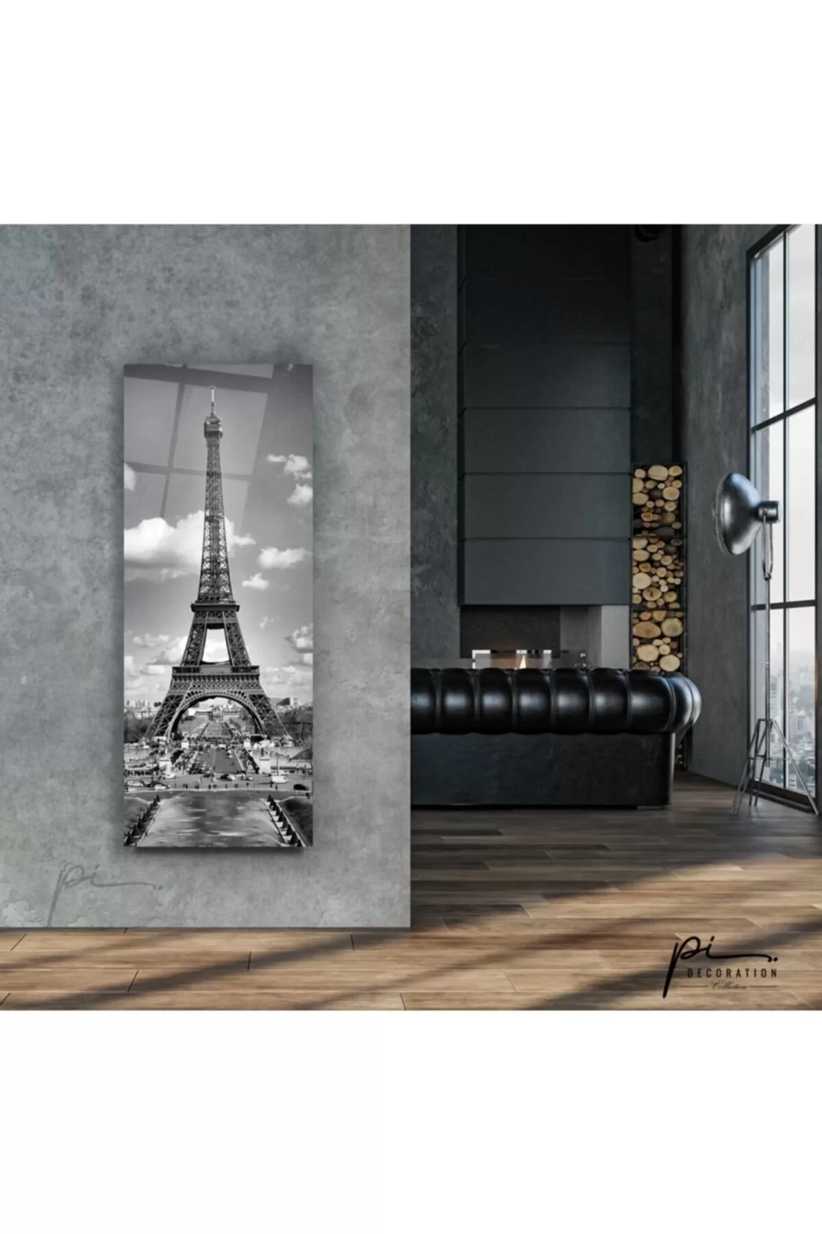 TEKNOO- Eiffel Tower Glass Painting 35 x 90