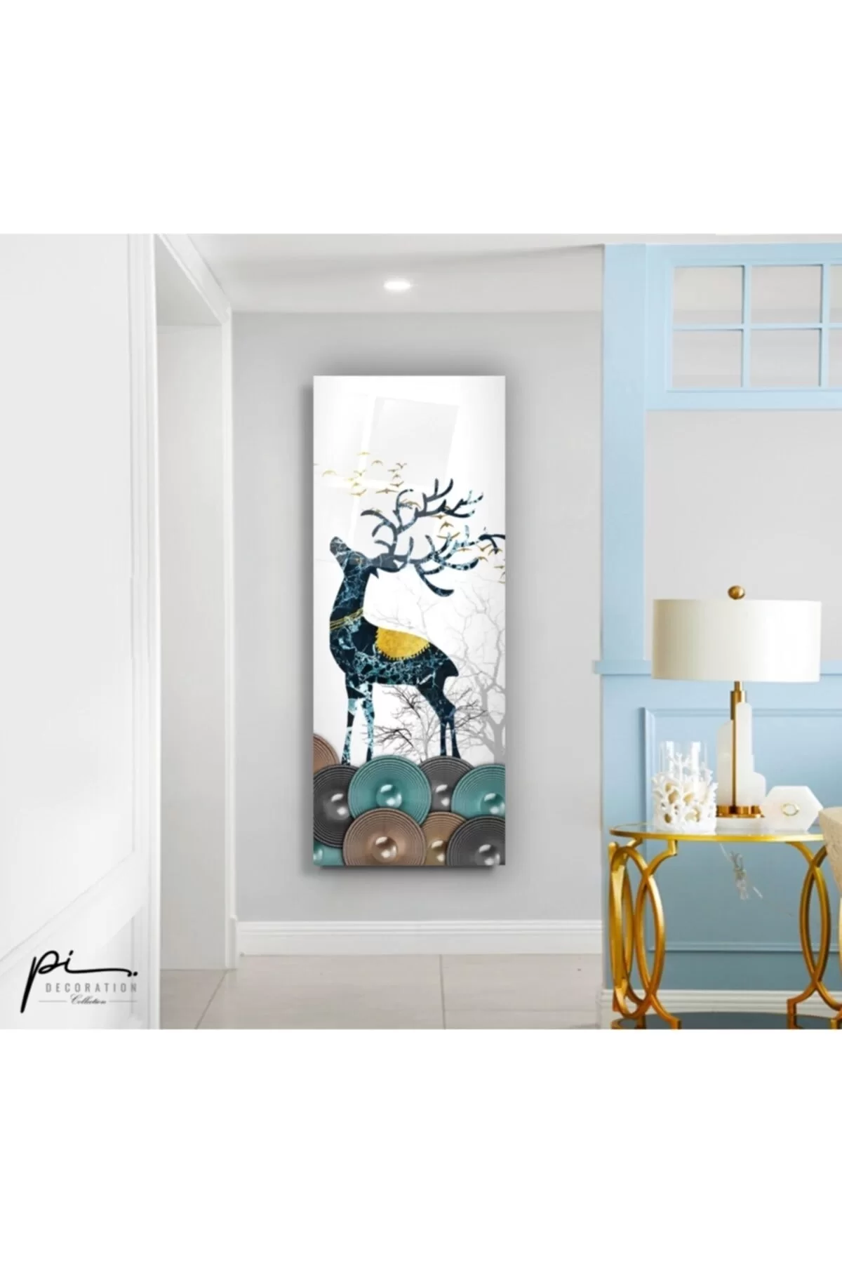 TEKNOO- Deer Glass Painting 35 x 90