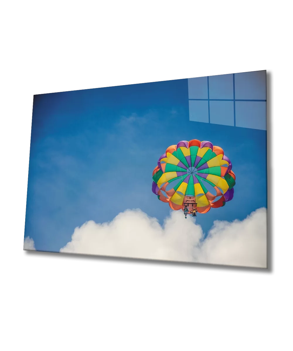 TEKNOO- Parachute in the Sky Glass Painting