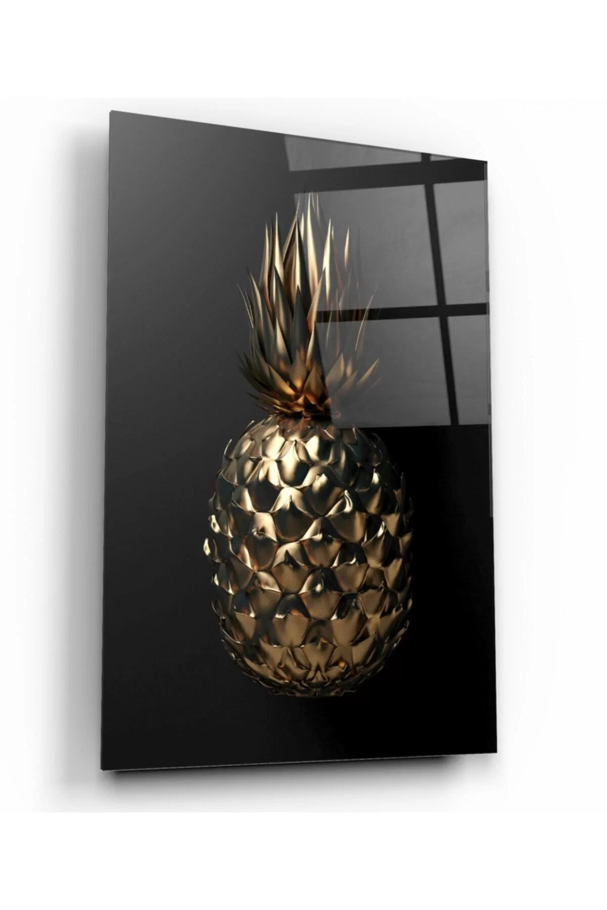 TEKNOO- Gold Pineapple Glass Painting