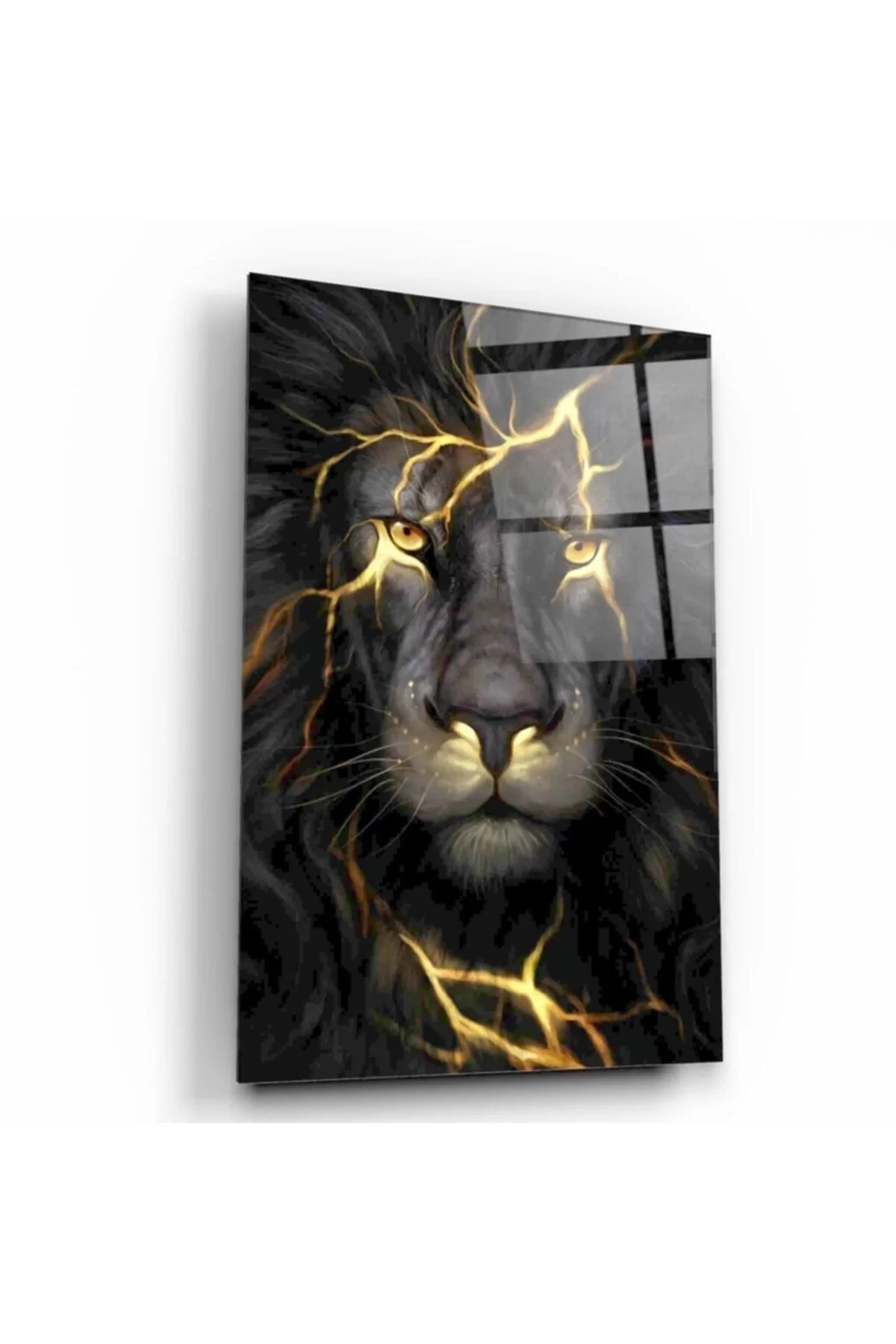 TEKNOO- Gold Lion Glass Painting