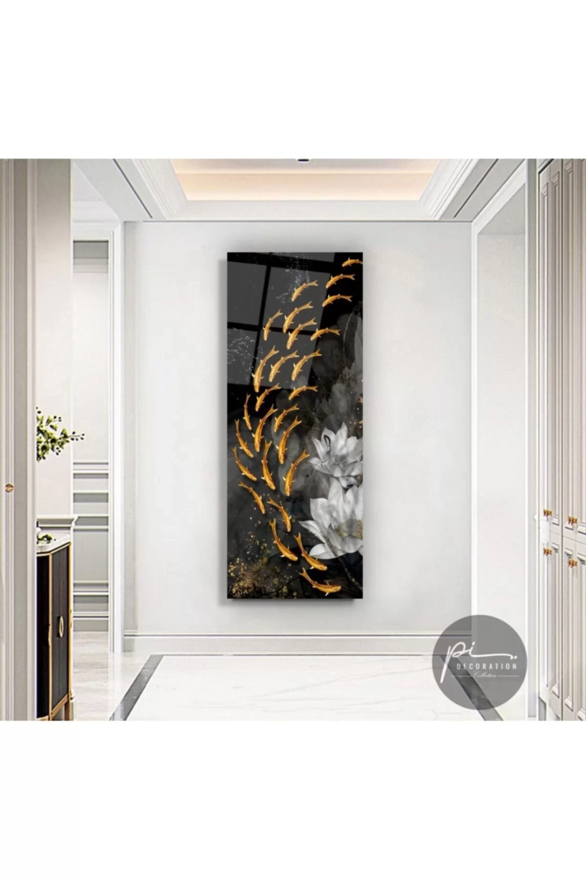 TEKNOO- Gold Fishes Panoramic Glass Painting