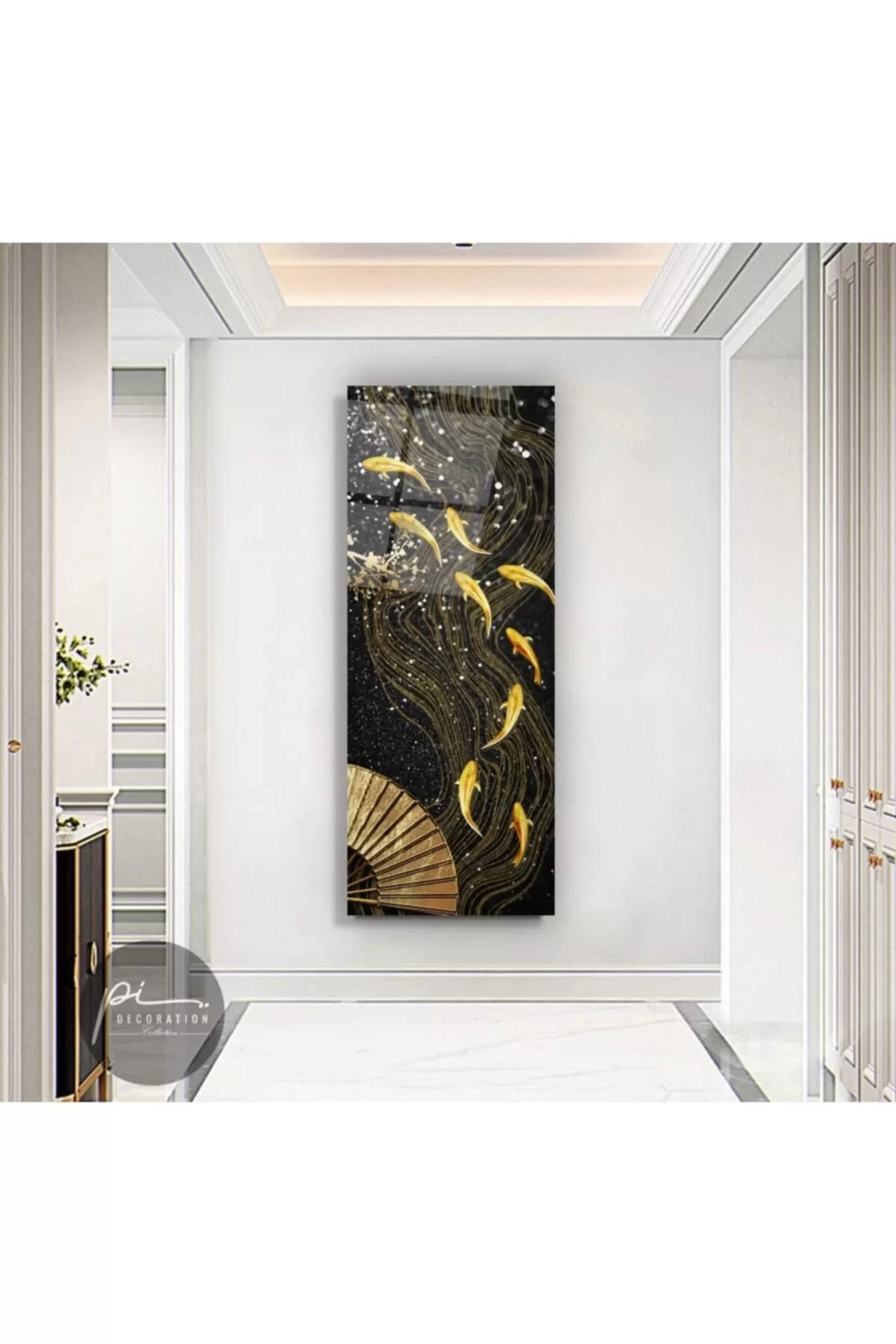 TEKNOO- Gold Fishes Panoramic Glass Painting