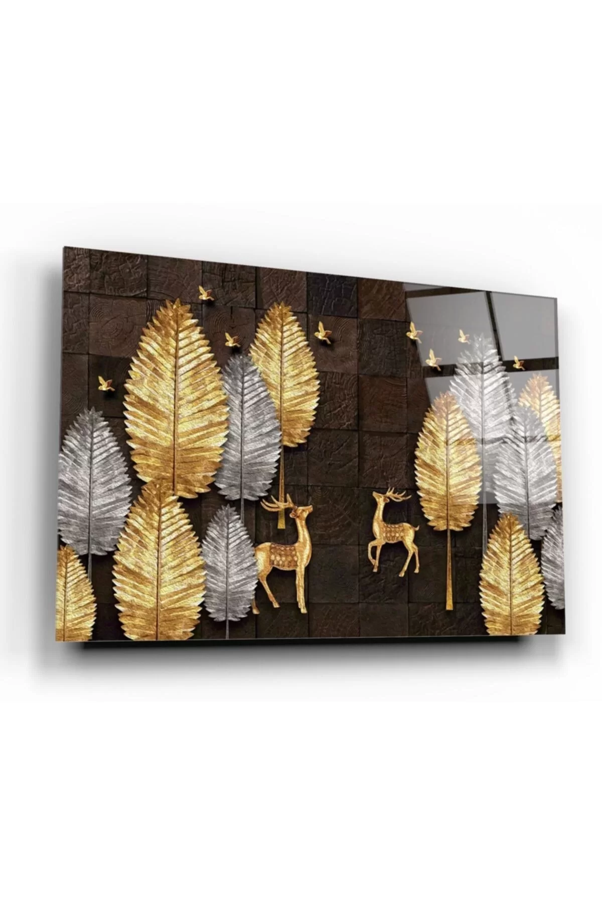 TEKNOO- Gold Leaves Glass Painting