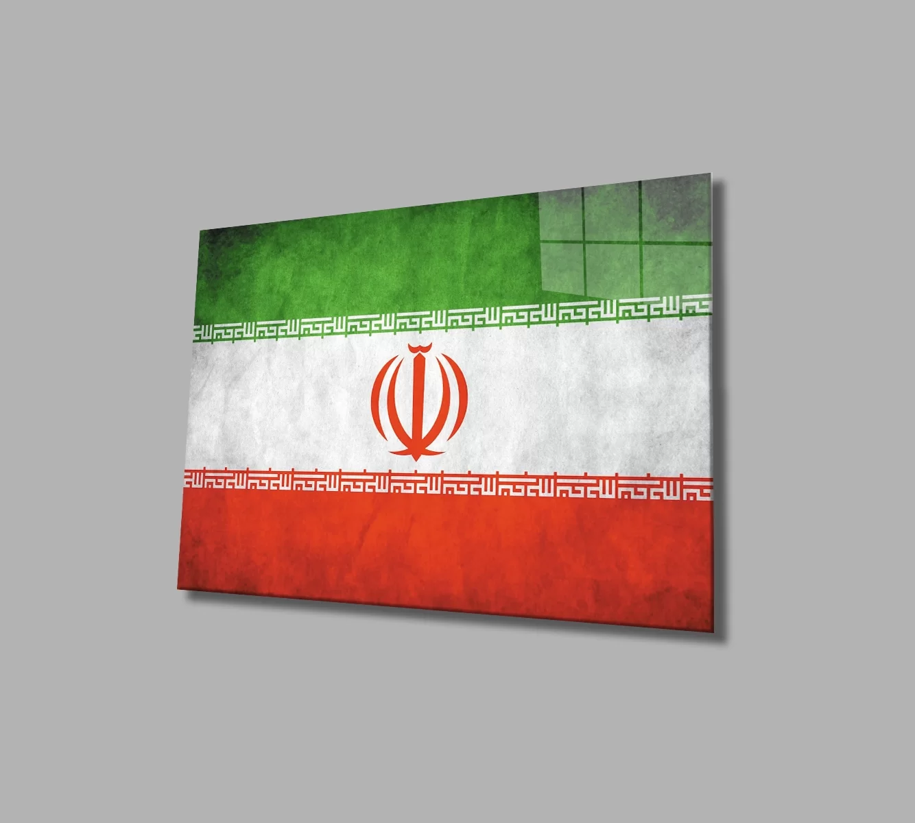 TEKNOO- Iran Glass Painting Iran Flag