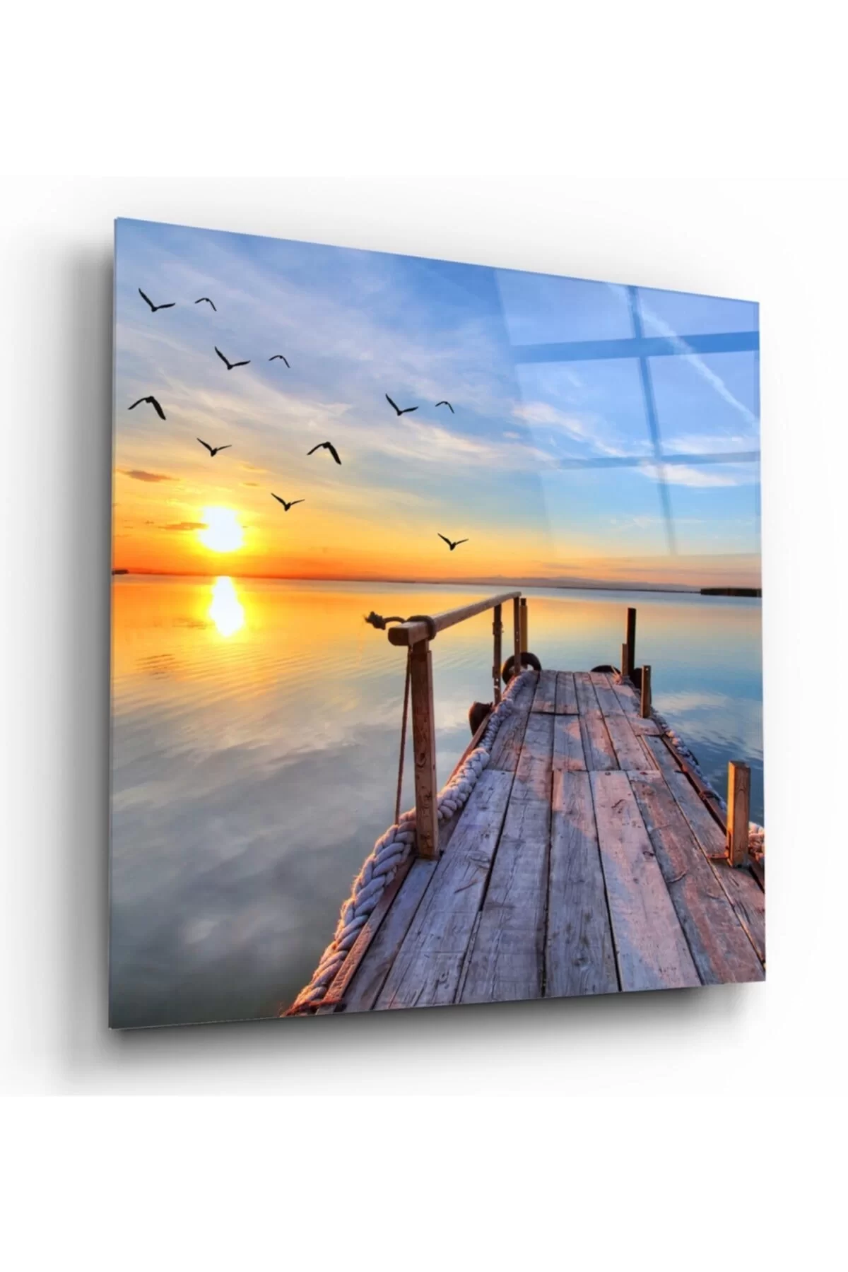 TEKNOO- Sunset on the Pier Glass Painting