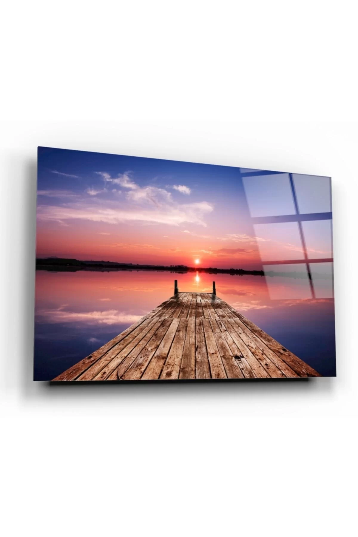 TEKNOO- Sunset on the Pier Glass Painting