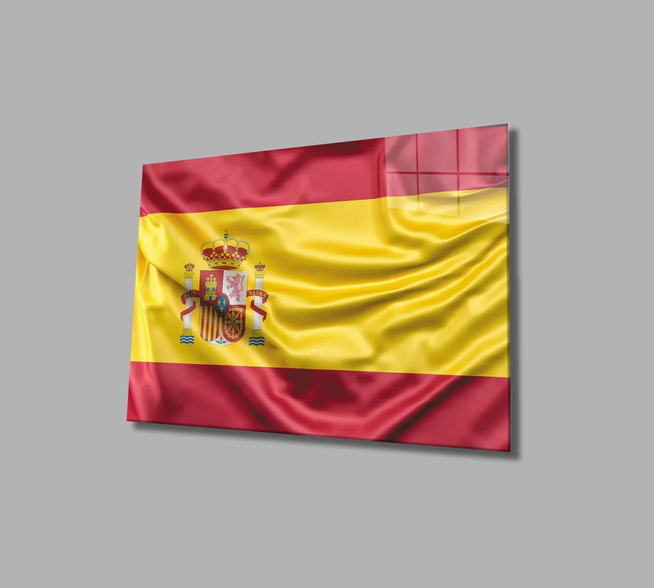 TEKNOO- Spain Flag Glass Painting Spain Flag