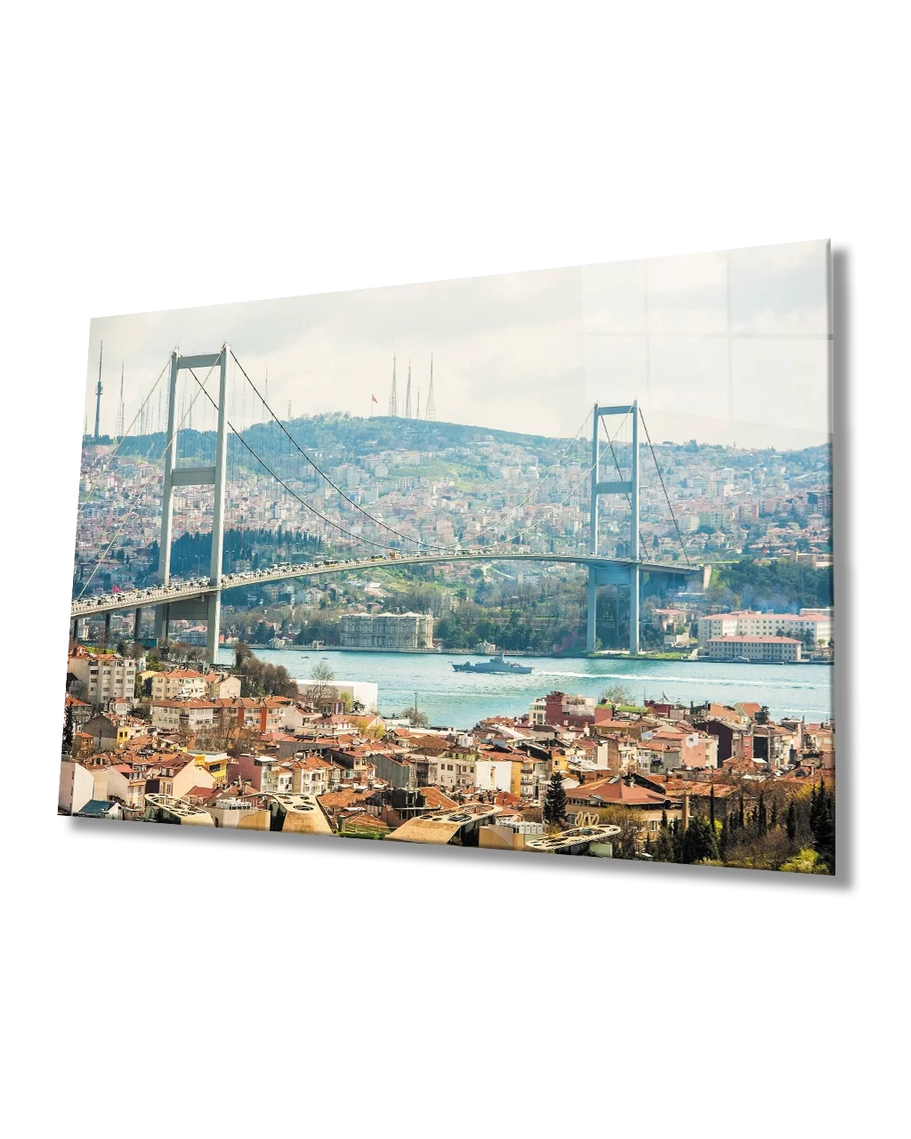 TEKNOO- Istanbul Bosphorus Bridge View Glass Painting