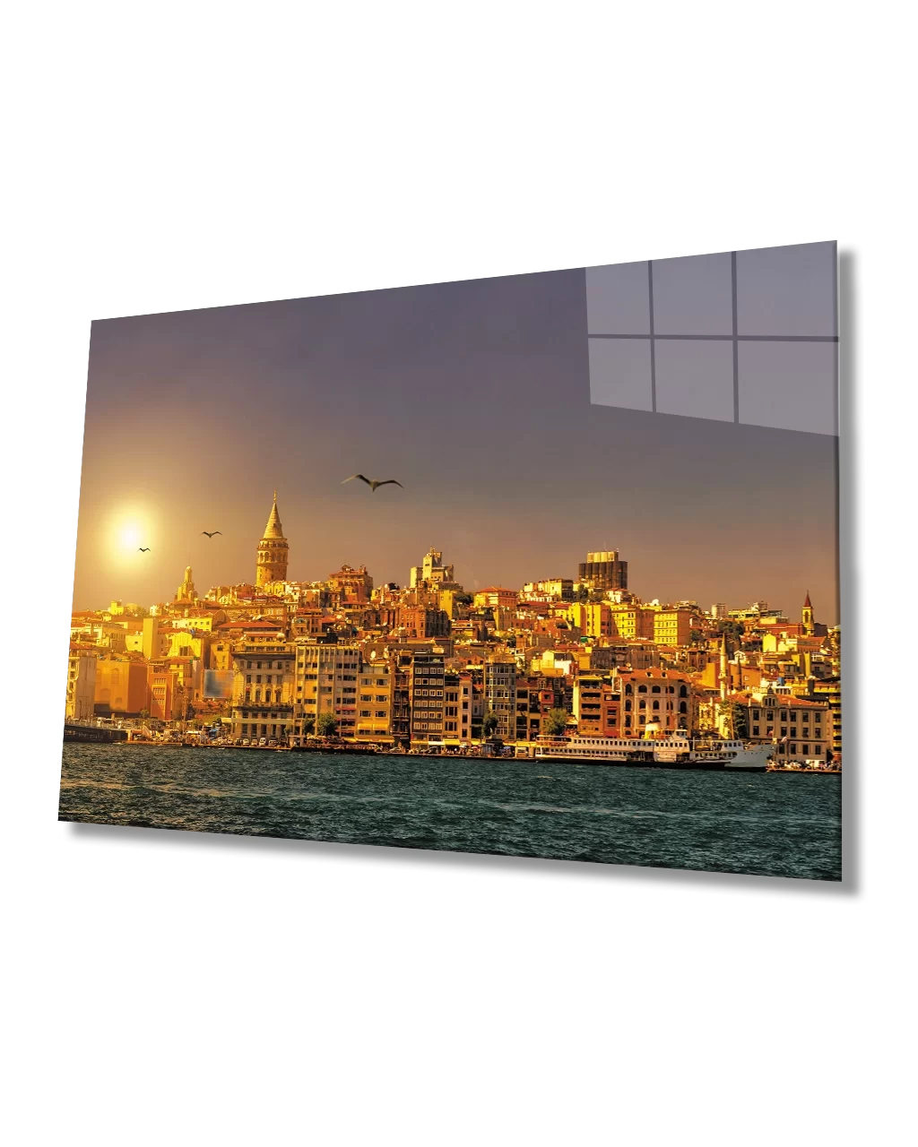 TEKNOO- Istanbul Galata View Glass Painting