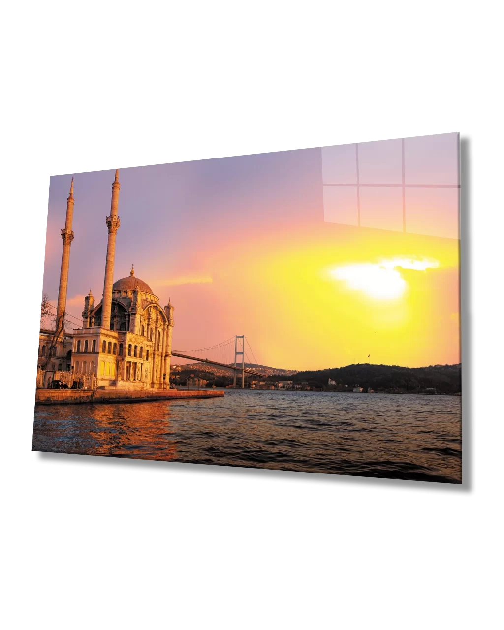 TEKNOO- Istanbul Sunset Ortaköy Mosque Glass Painting