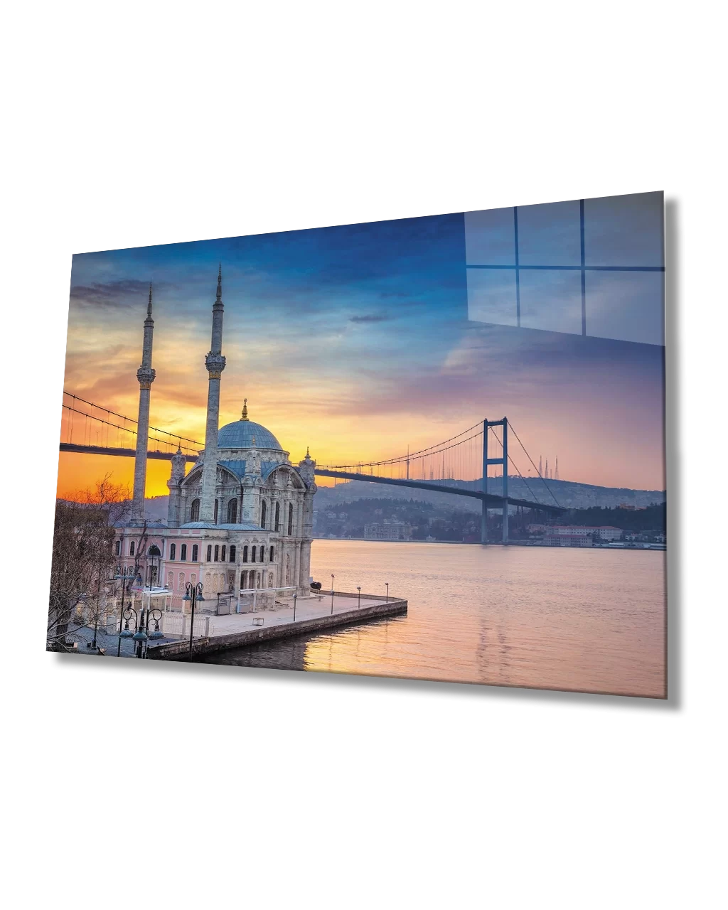 TEKNOO- Istanbul Sunset Bridge Mosque Glass Painting